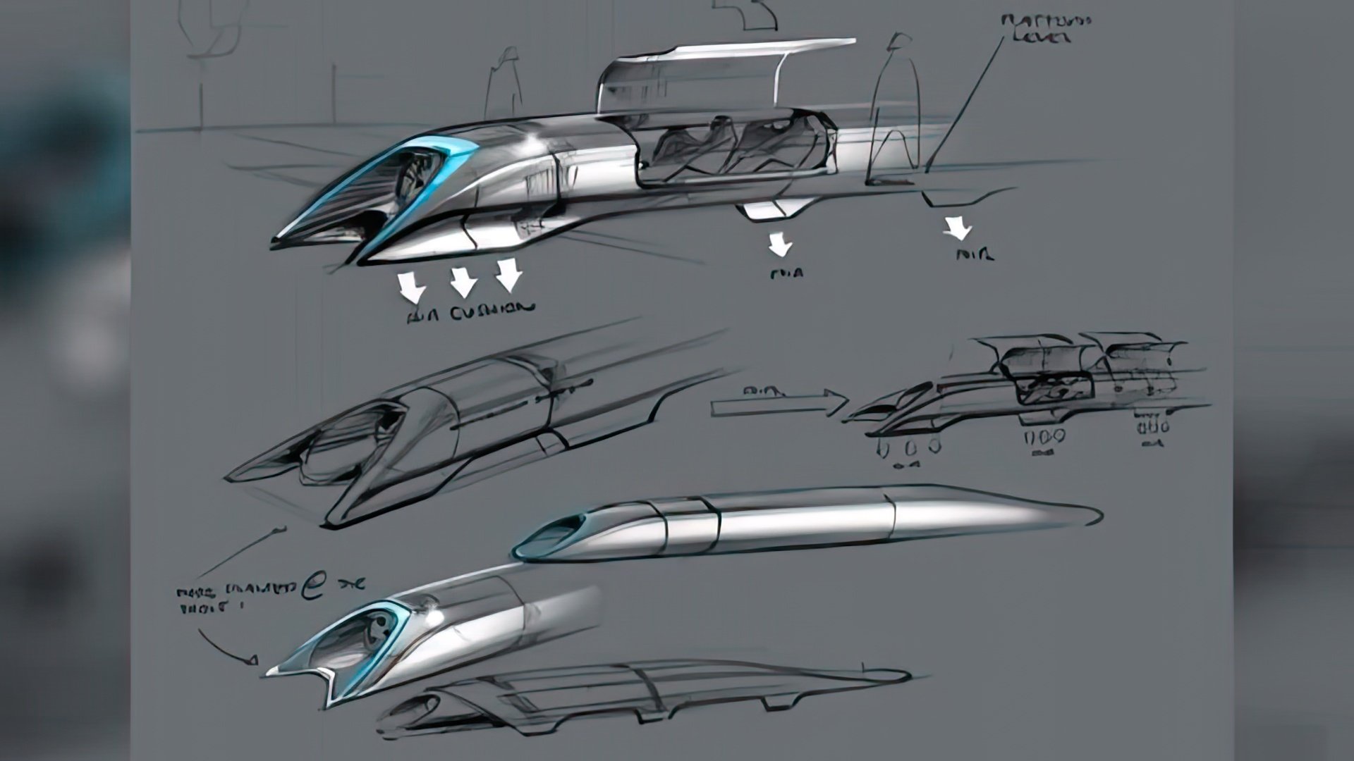 Проект Hyperloop (набросок Илона Маска)