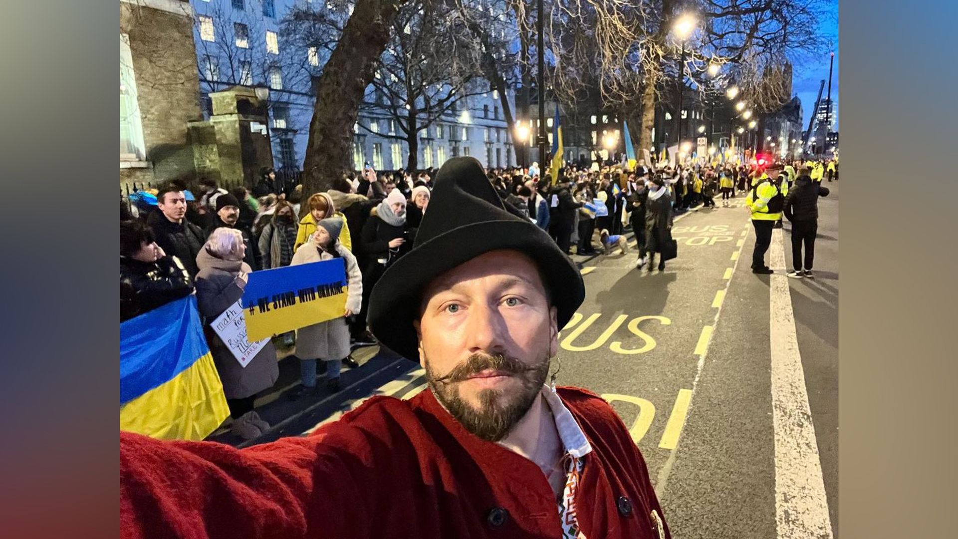 Евгений Чичваркин на митинге в поддержку Украины